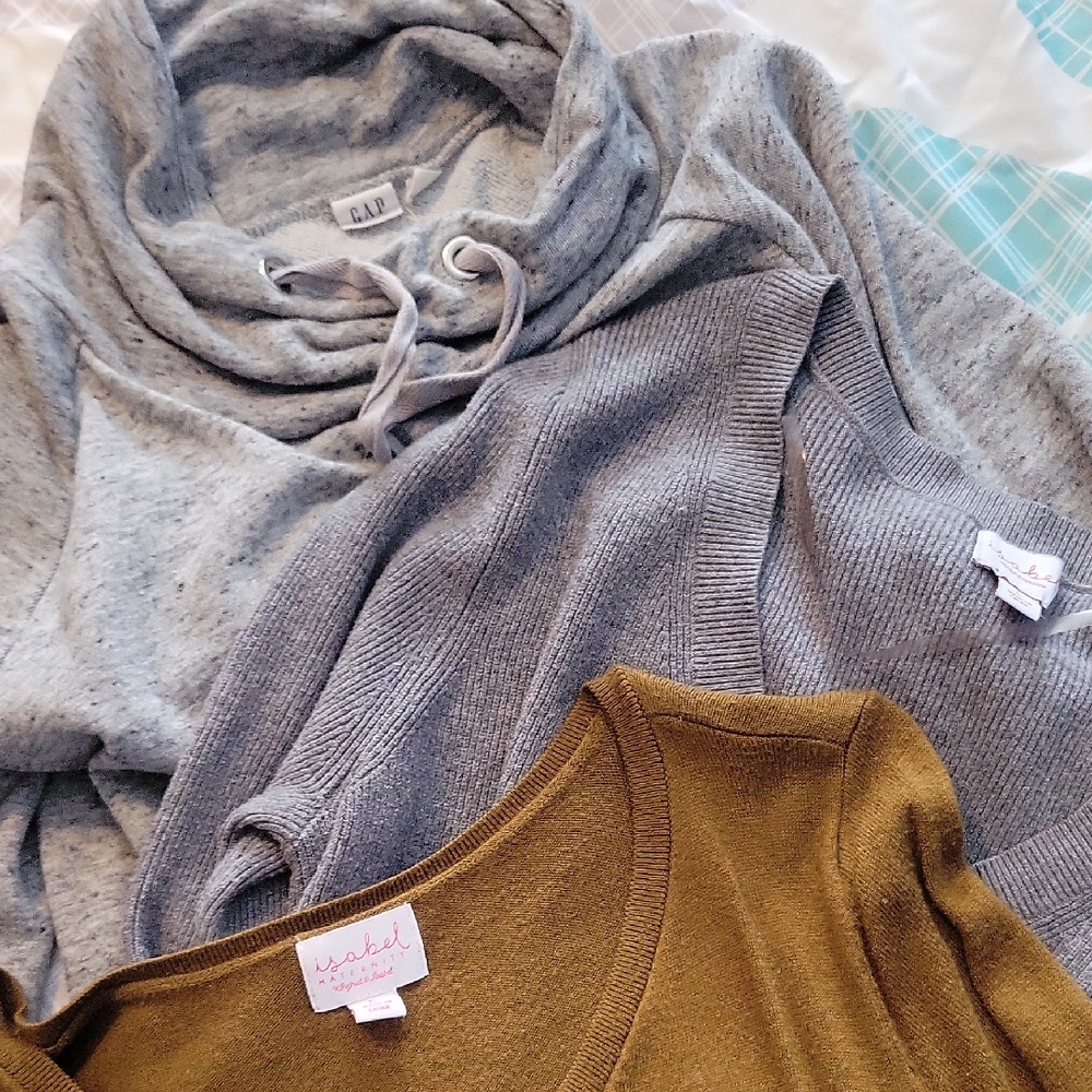 GAP Heather Gray Women's Cowl Neck Sweater